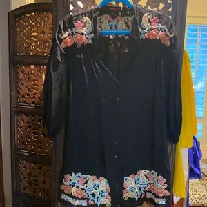 Johnny Was embroidered tunic